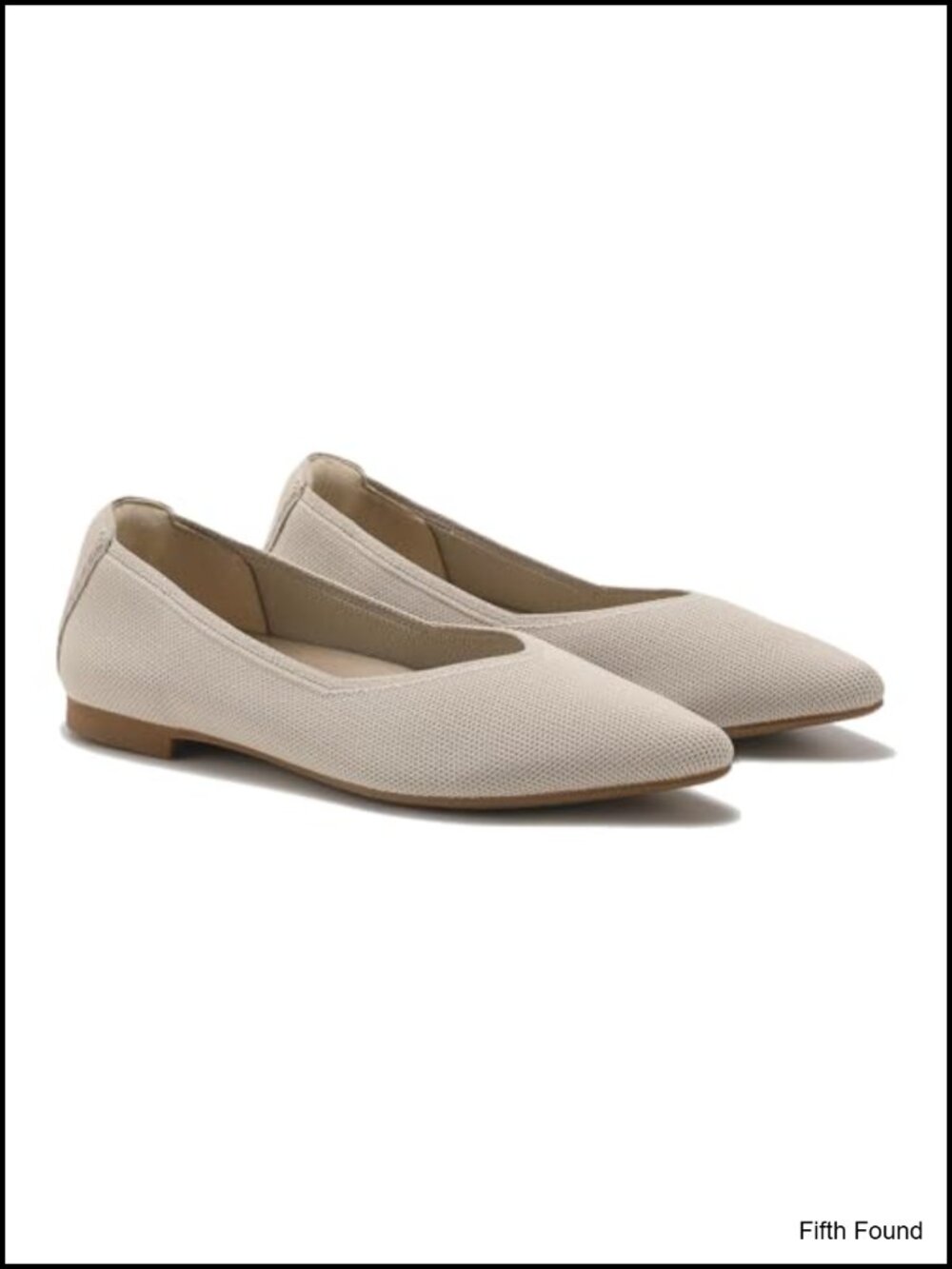 Pointed Toe Knit Ballet Flats Comfortable Slip On Office Dressy